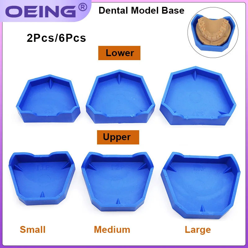 Teeth Whitening Trays - 2/6Pcs Dental Model Base Silicon Plaster