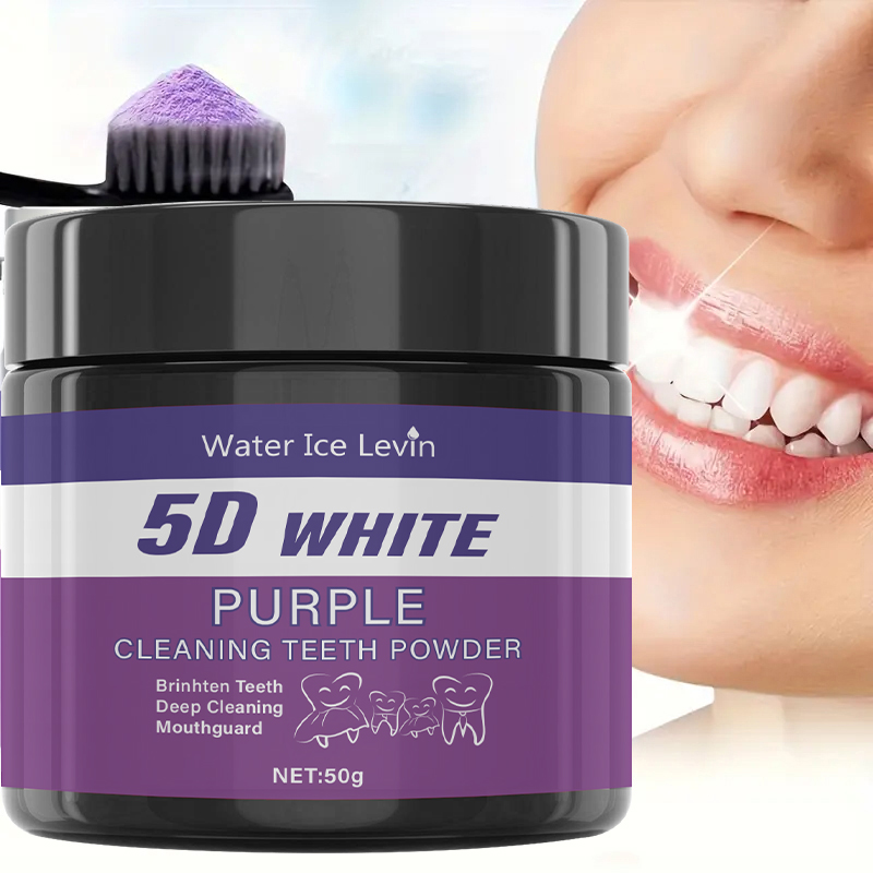 Teeth Whitening With Baking Soda - 5D White Teeth Powder. Purple Mint
