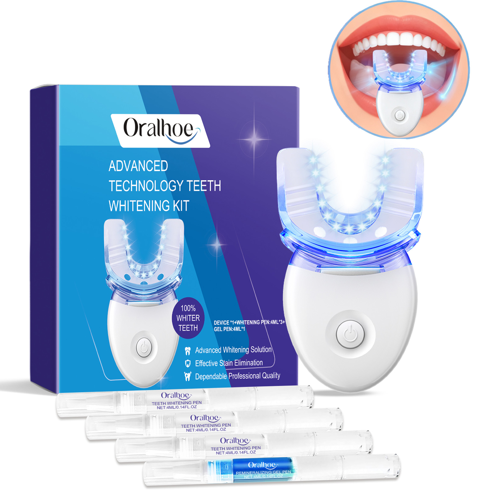 Teeth Whitening Clinic - Professional Teeth Whitening LED Light Kit