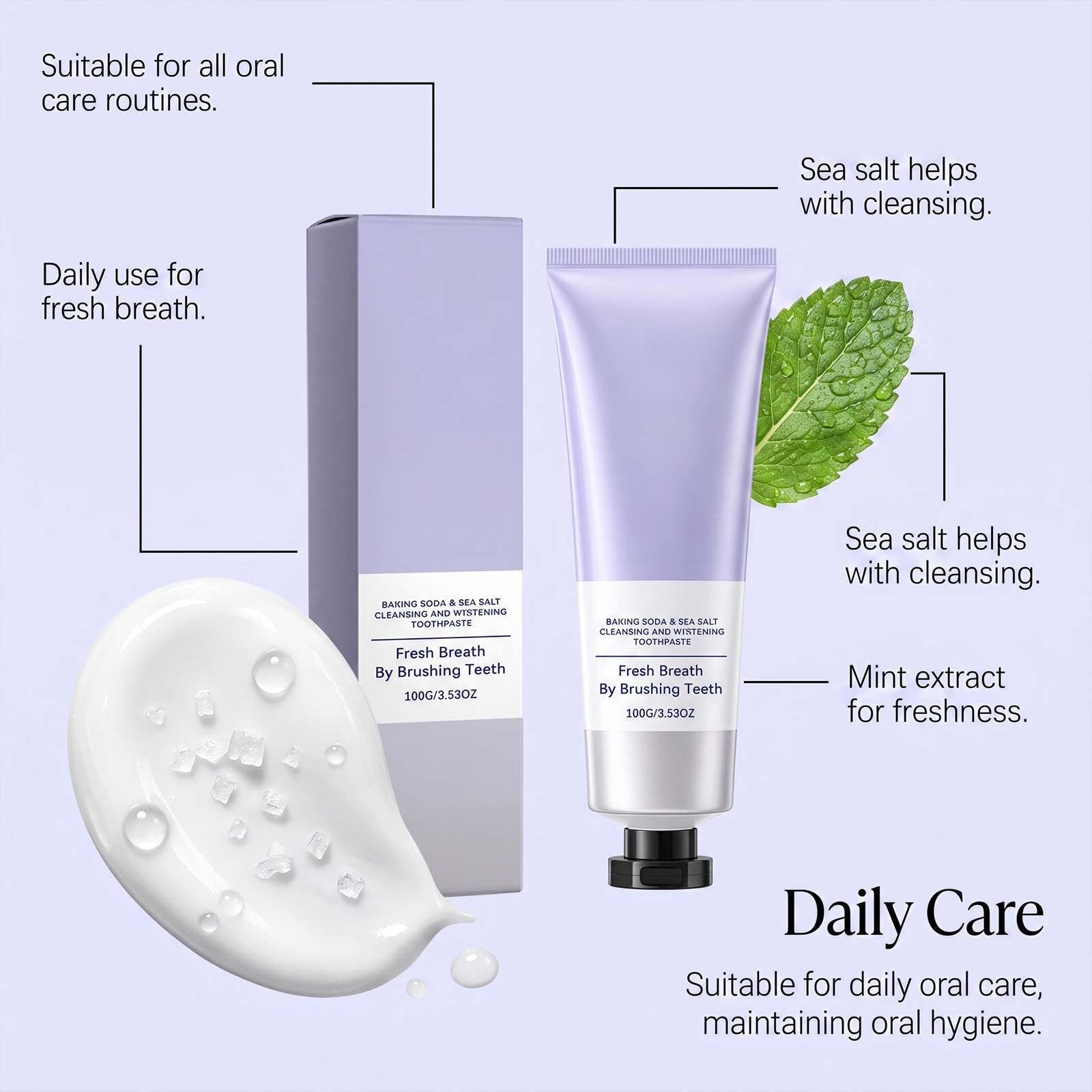 Sea Salt Whitening Toothpaste  - Teeth Whitening With Baking Soda review and price