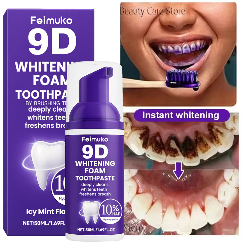9D Purple Teeth Whitening Toot - Remineralizing Toothpaste review and price
