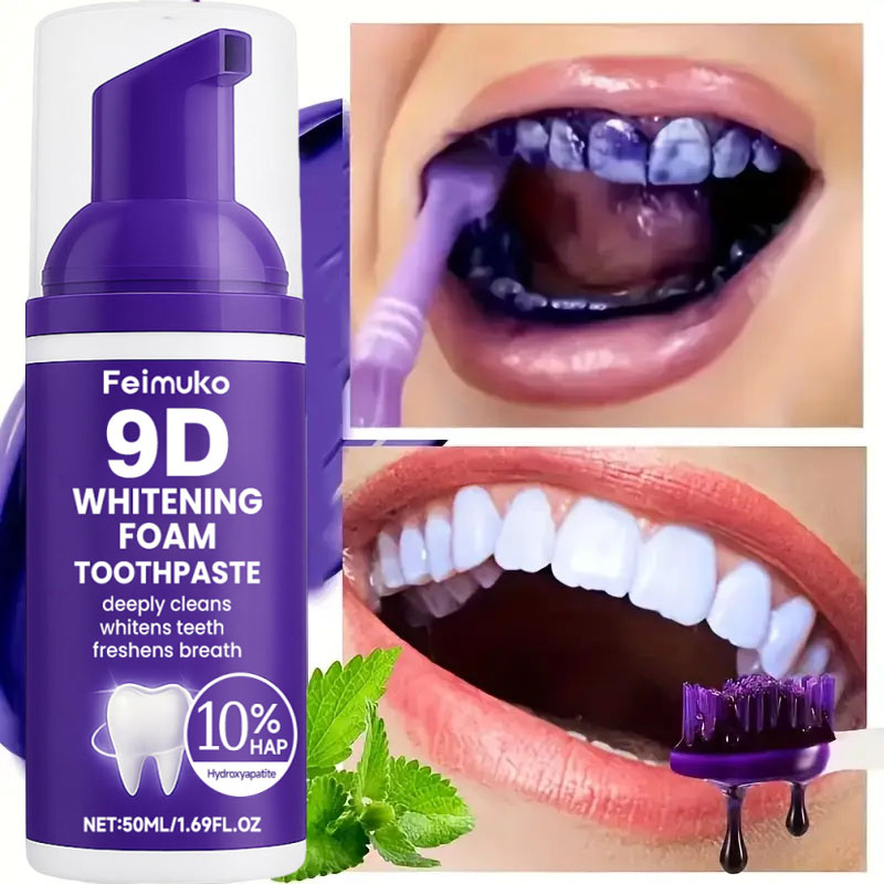 9D Purple Teeth Whitening Toot - Remineralizing Toothpaste review and price