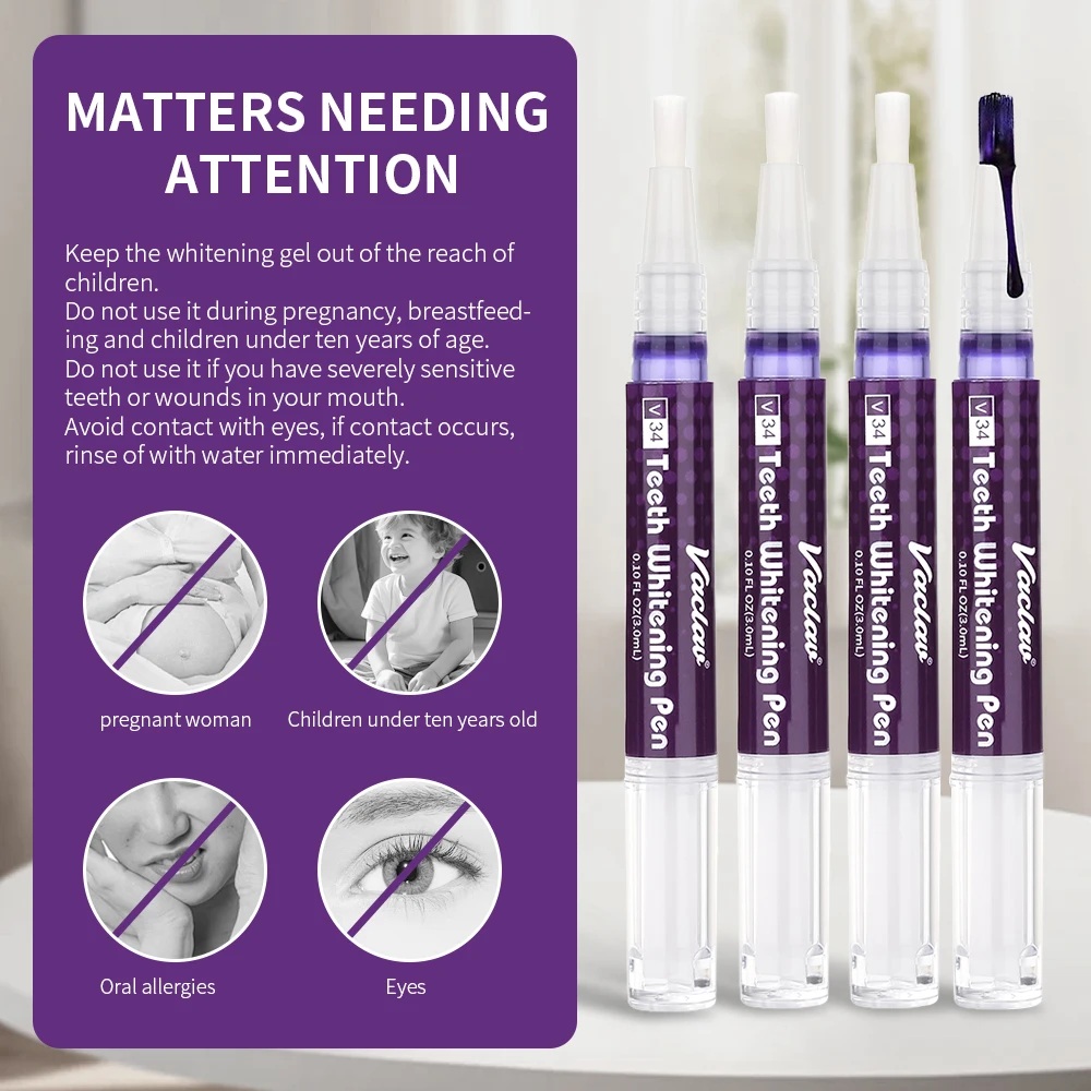 Vaclav V34 Purple teeth whiten - Teeth Whitening Pens review and price