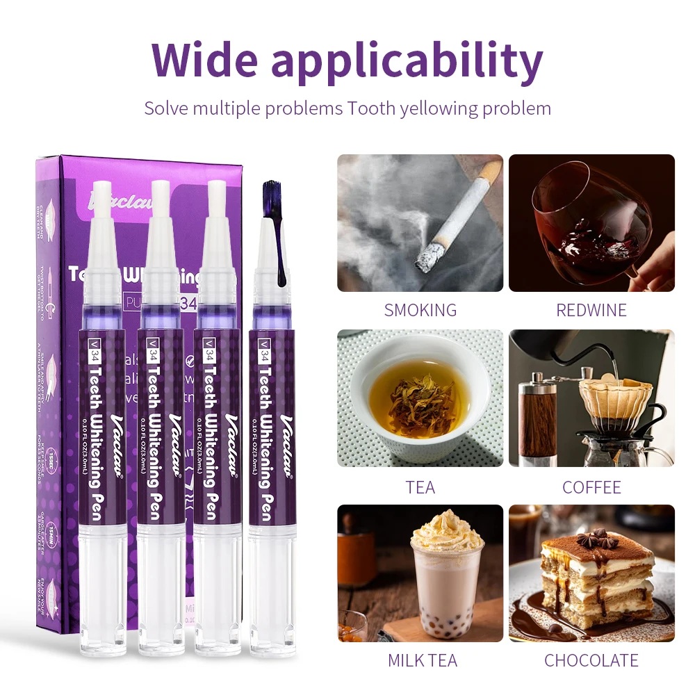 Vaclav V34 Purple teeth whiten - Teeth Whitening Pens review and price